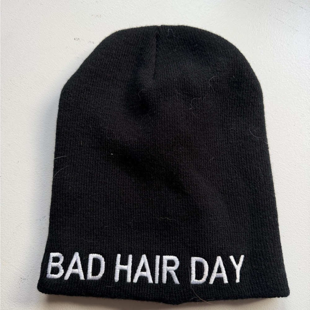Black 'Bad Hair Day' Beanie